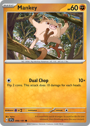 Mankey (98/191) - Surging Sparks (Reverse Holo) Value - GoCollect