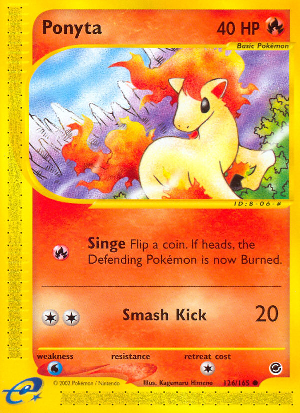 Ponyta (126/165) - Expedition Base Set Pokémon Card