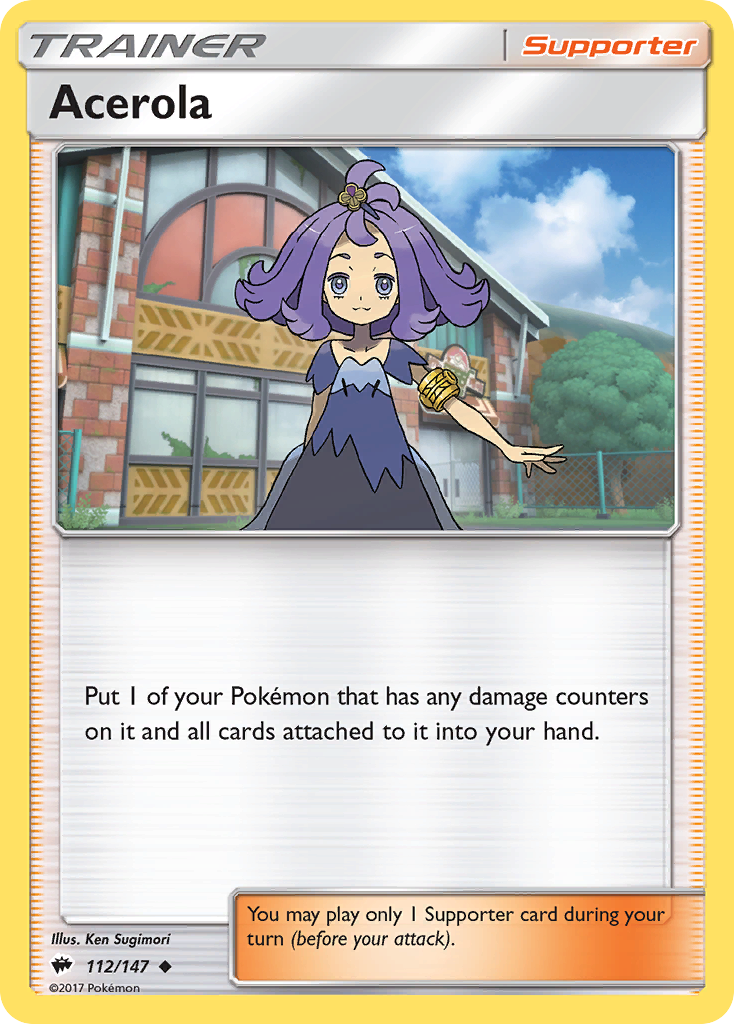 Acerola (Trainer: Supporter) (112/147) - Burning Shadows Pokémon Card