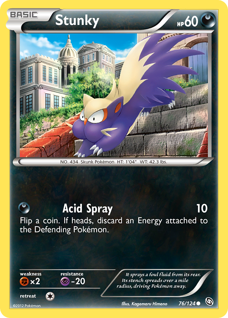 Stunky (76/124) - Dragons Exalted Pokémon Card