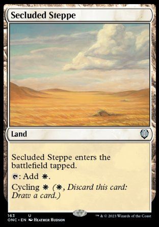 Secluded Steppe (Phyrexia: All Will Be One Commander Decks) Trading Card