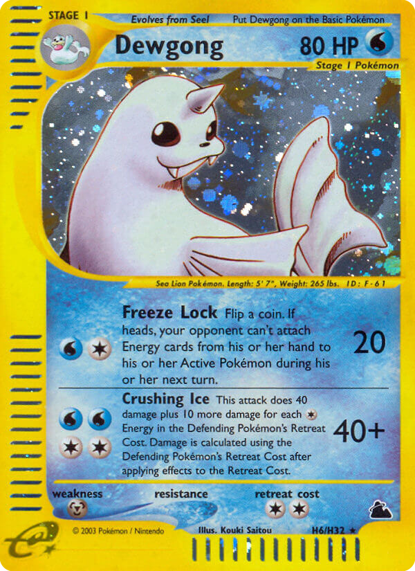 Dewgong (H6) - Skyridge Pokémon Card