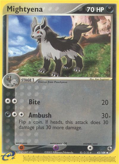 Mightyena (42/109) - Ruby & Sapphire Pokémon Card