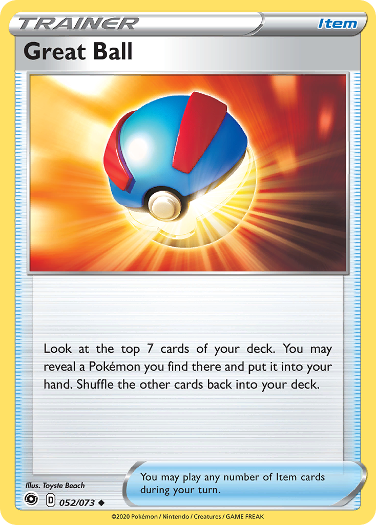 Great Ball (52/73) - Champion's Path Pokémon Card