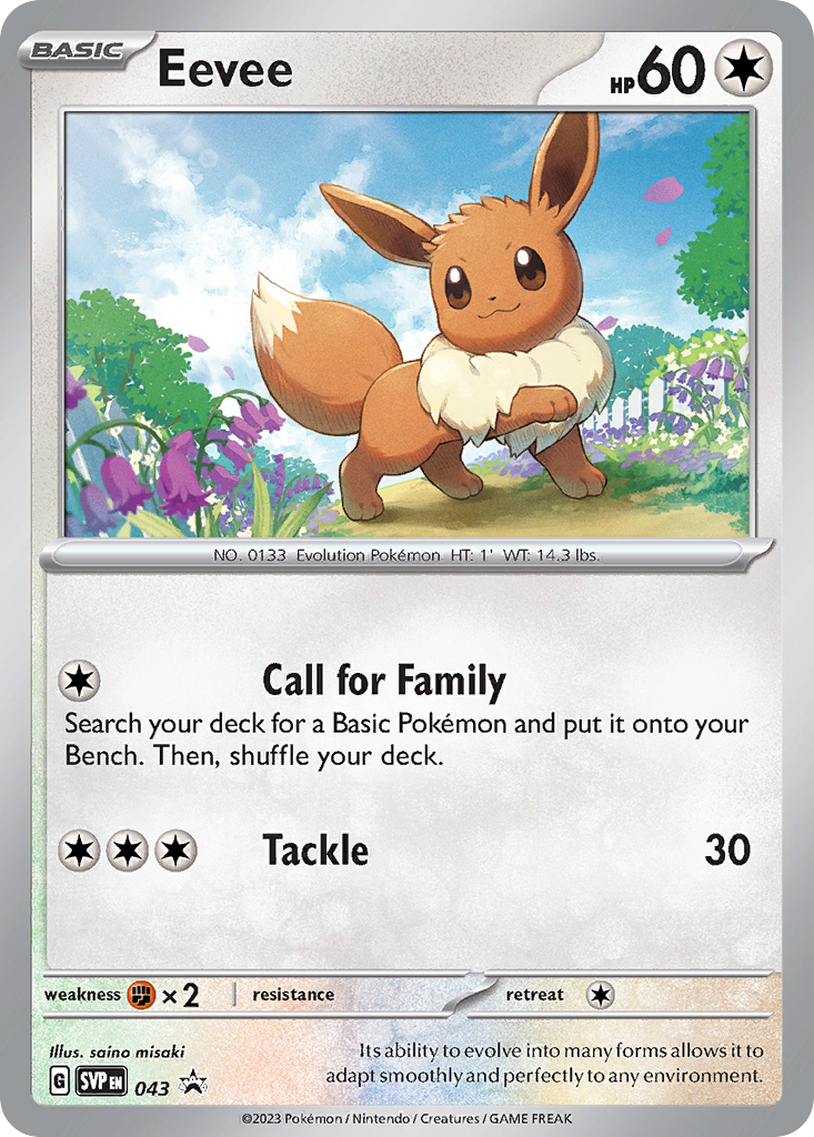 Eevee (43/148) - Scarlet & Violet Black Star Promos Pokémon Card