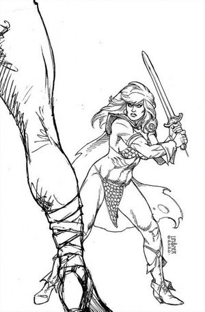 Red Sonja: The Superpowers #3 (40 Copy Linsner B&w Virgin I)