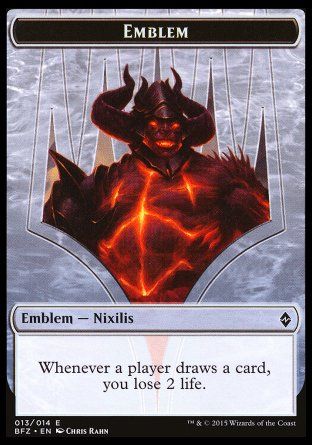 Emblem Ob Nixilis Reignited (Battle for Zendikar) Trading Card