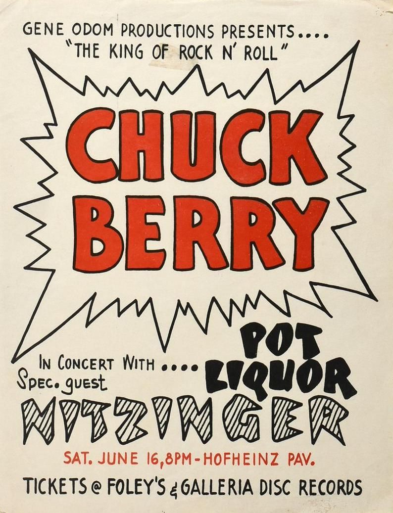 Chuck Berry Hofheinz Pavilion Handbill 1973 Concert Poster
