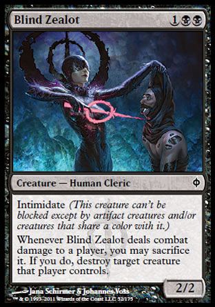 Blind Zealot (New Phyrexia) Trading Card