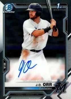 J.D. Orr 2021 Bowman Chrome - Prospect Autographs Baseball #CPA-JO Sports Card