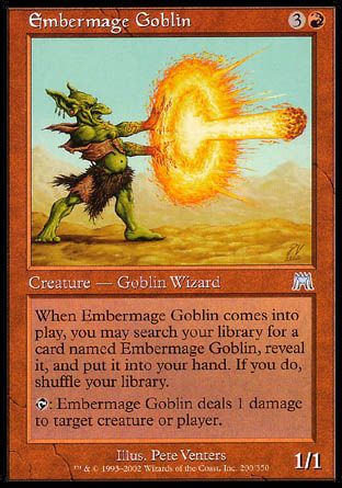 Embermage Goblin (Onslaught) Trading Card