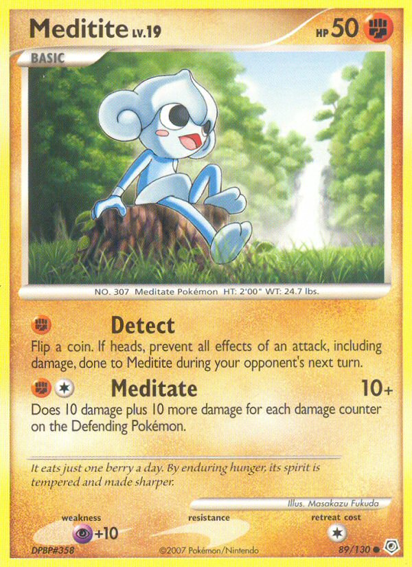 Meditite (89/130) - Diamond & Pearl Pokémon Card