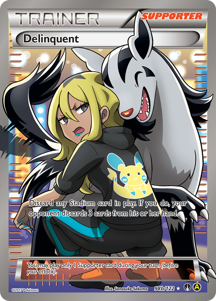 Delinquent (Trainer: Supporter) (98b) - BREAKpoint Pokémon Card