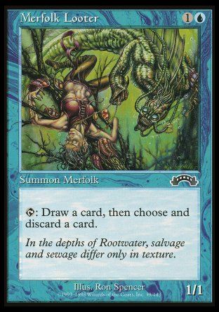 Merfolk Looter (Exodus) Trading Card