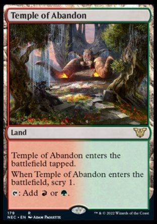 Temple of Abandon (Kamigawa Neon Dynasty Commander Decks) Trading Card