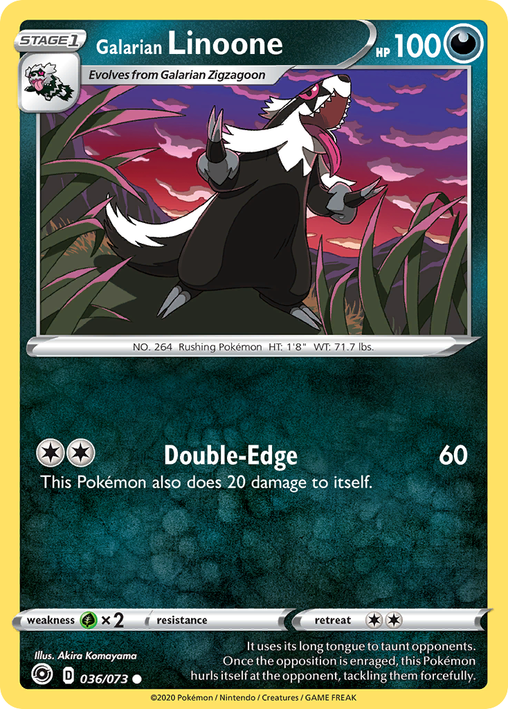 Galarian Linoone (36/73) - Champion's Path Pokémon Card