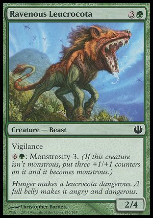 Ravenous Leucrocota (Journey into Nyx) Trading Card