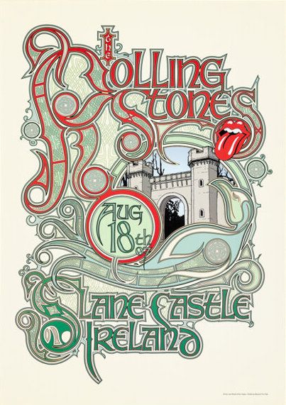 Rolling Stones Slane Castle 2007 Concert Poster