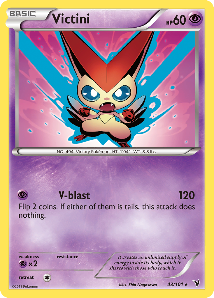 Victini (43/101) - Noble Victories Pokémon Card