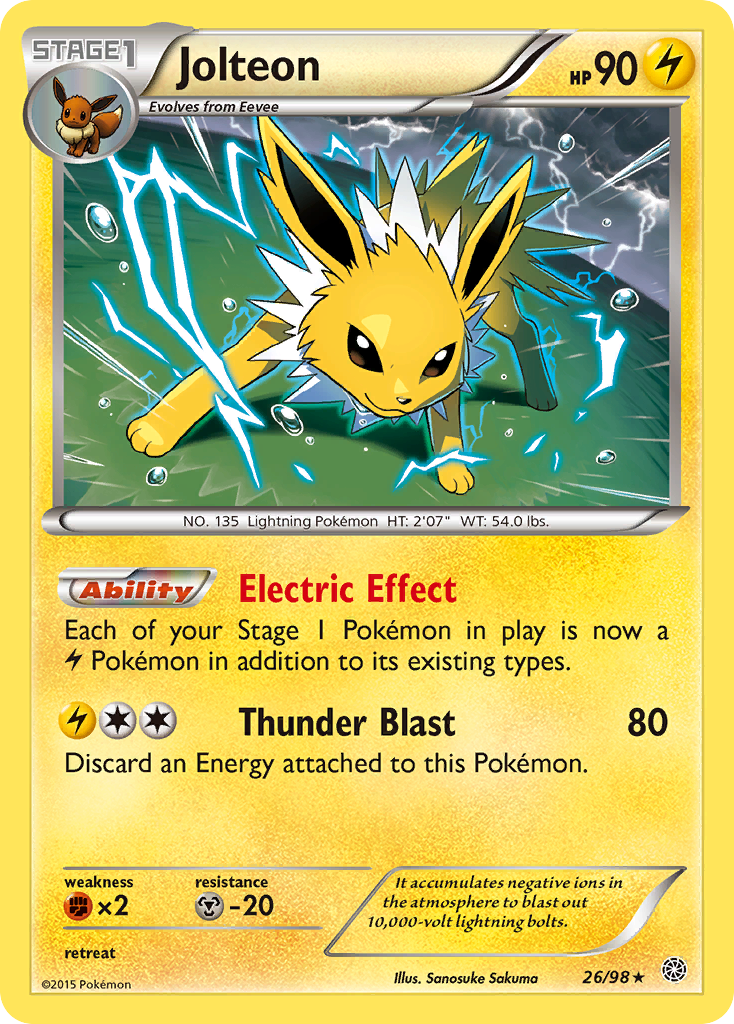 Jolteon (26/98) - Ancient Origins Pokémon Card