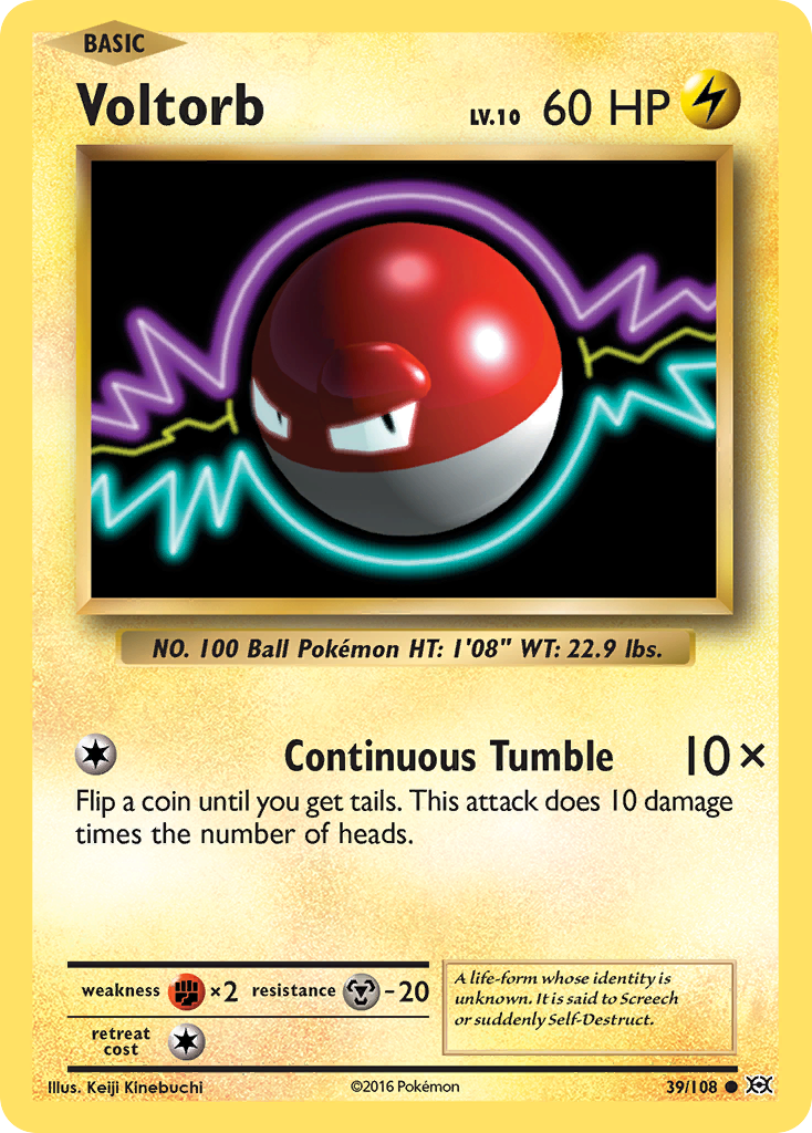 Voltorb (39/108) - Evolutions Pokémon Card