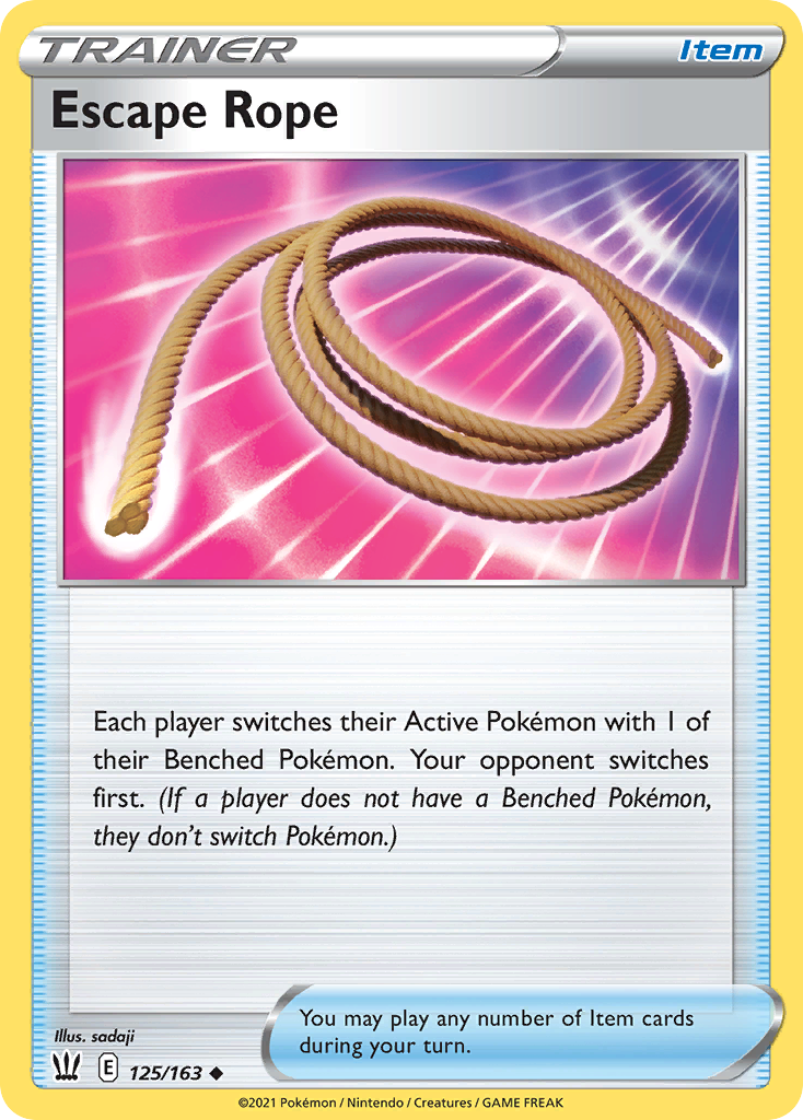 Escape Rope (Trainer: Item) (125/163) - Battle Styles Pokémon Card