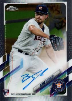 Blake Taylor 2021 Topps Chrome - Rookie Autographs Baseball #RA-BT Sports Card