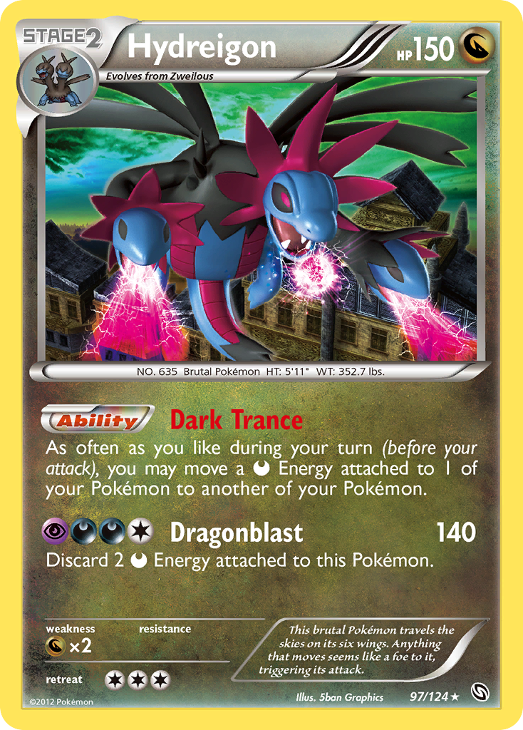 Hydreigon (97/124) - Dragons Exalted Pokémon Card