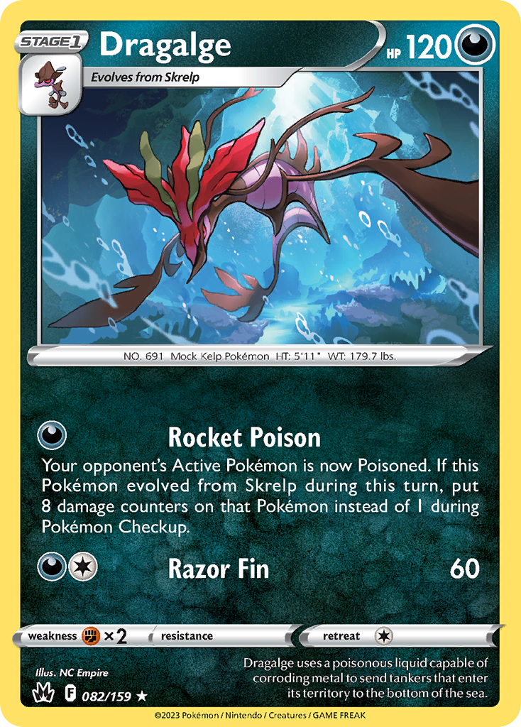 Dragalge (82/159) - Crown Zenith Pokémon Card