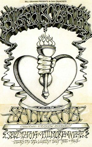 AOR-2.58 Big Brother & Santana Fillmore Original Art 1969