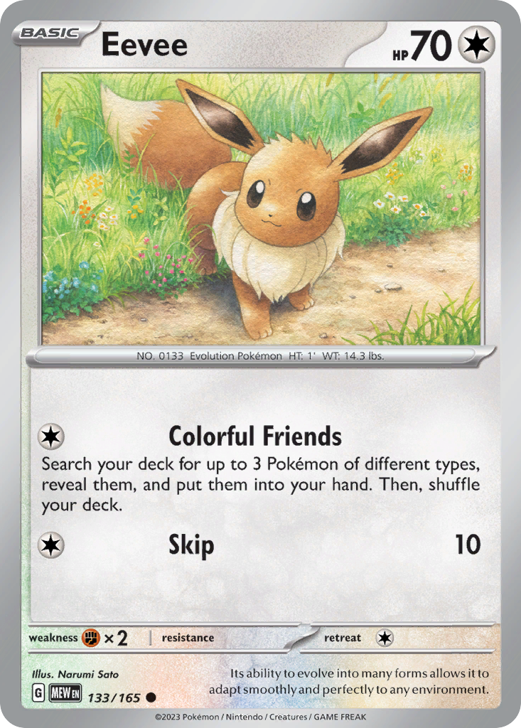 Eevee (133/165) - 151 Pokémon Card