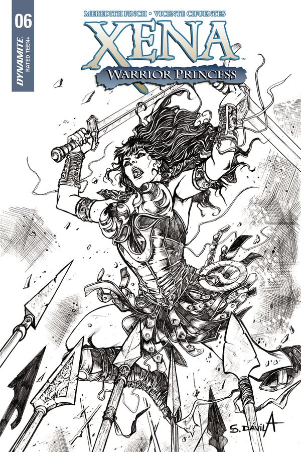 Xena: Warrior Princess  #6 (Cover E 25 Copy Davila B&w Inc)