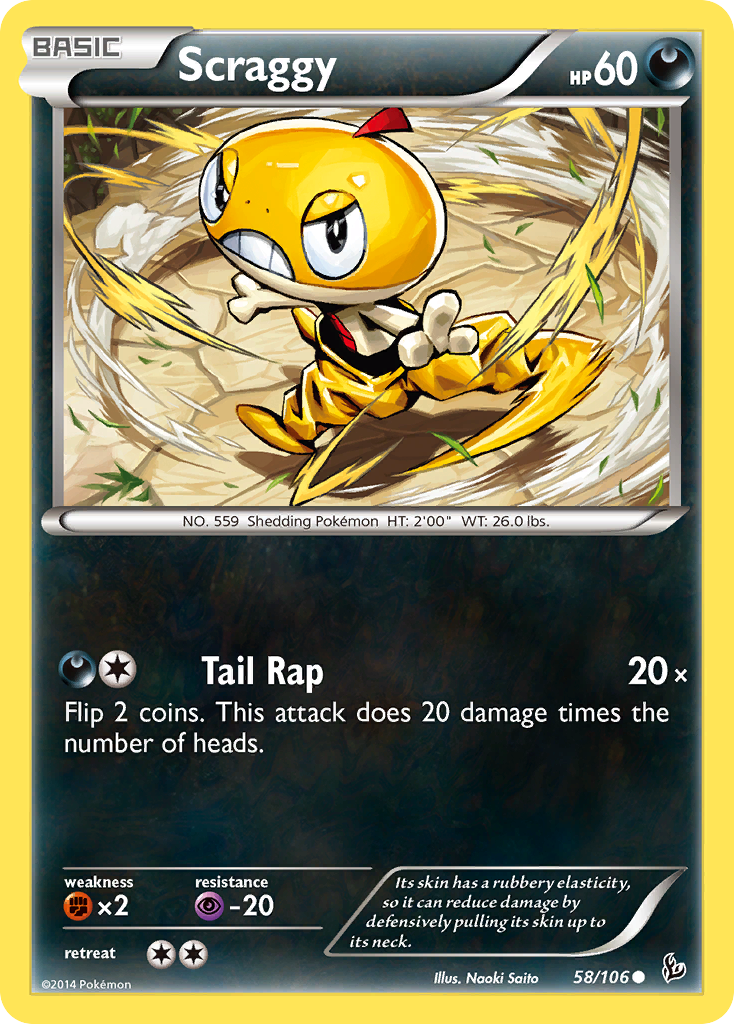 Scraggy (58/106) - Flashfire Pokémon Card