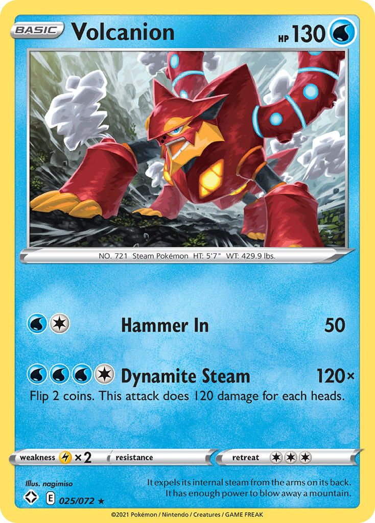 Volcanion (25/72) - Shining Fates Pokémon Card