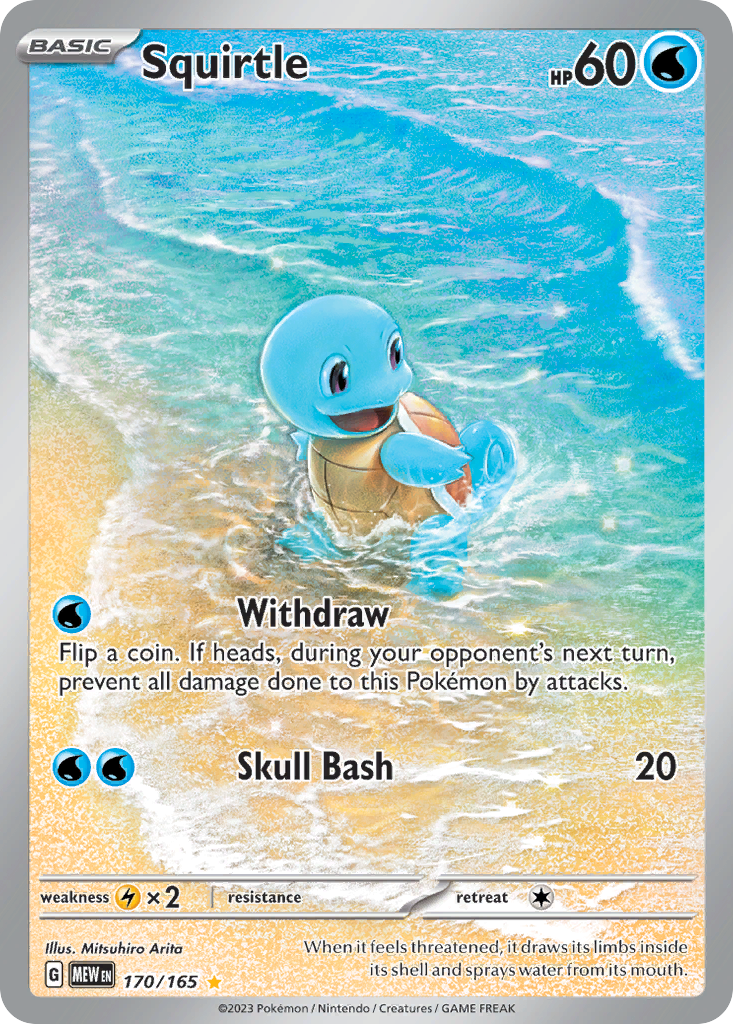 Squirtle (170/165) - 151 Pokémon Card