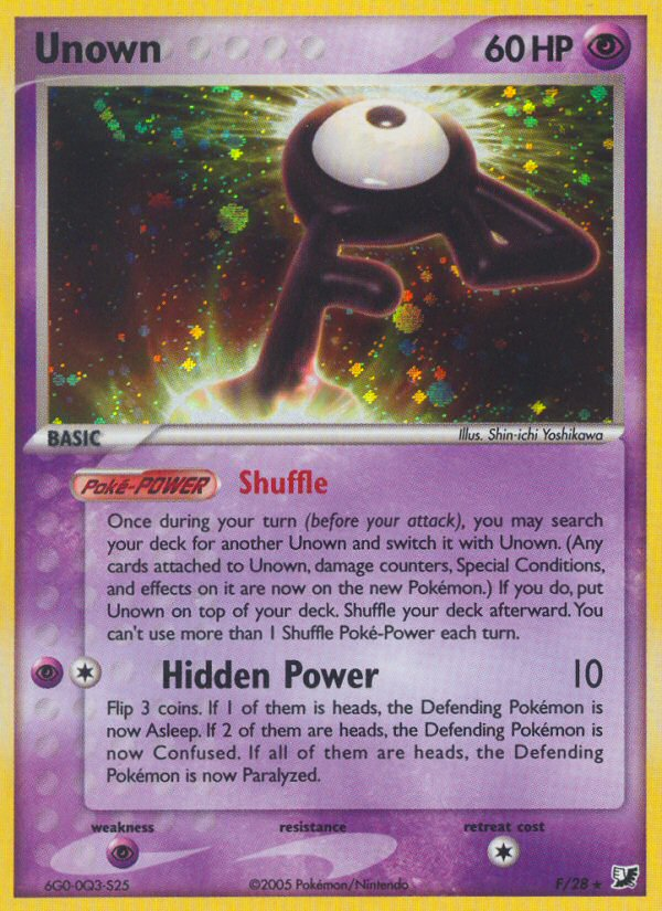 Unown (F) - Unseen Forces Pokémon Card