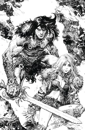Conan: The Barbarian #13 (Foc Panosian B&W Inks Virgin)