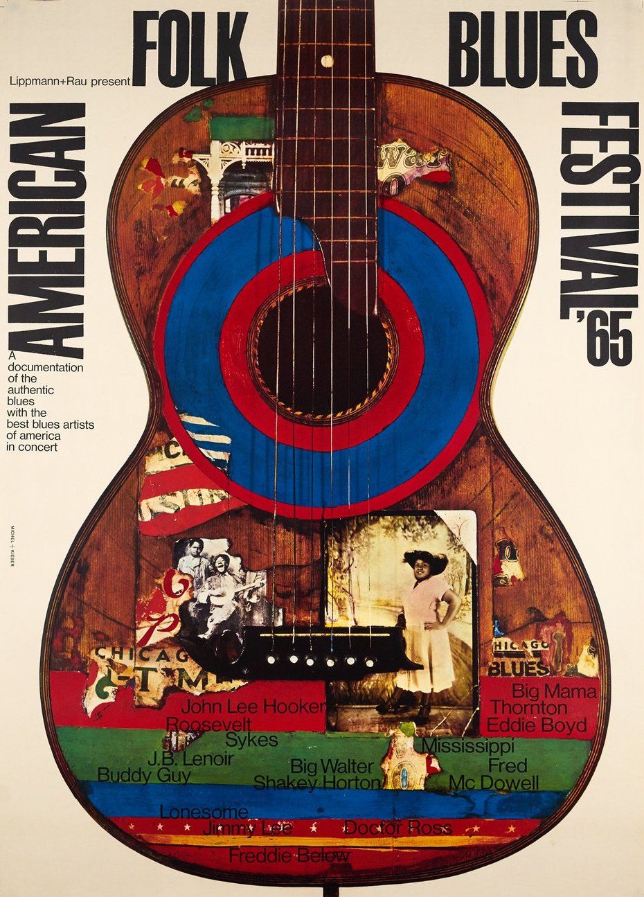 AOR-1.87 American Folk Blues Festival 1965 Concert Poster