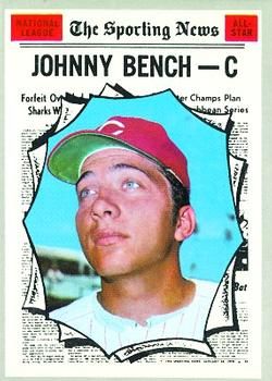 Lot of (2) Johnny Bench Baseball Cards with 1972 Topps #433 & 1973