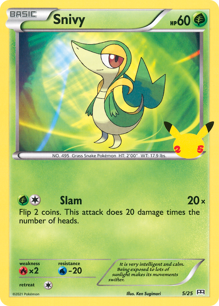 Snivy (5/25) - McDonald's Collection 2021 Pokémon Card