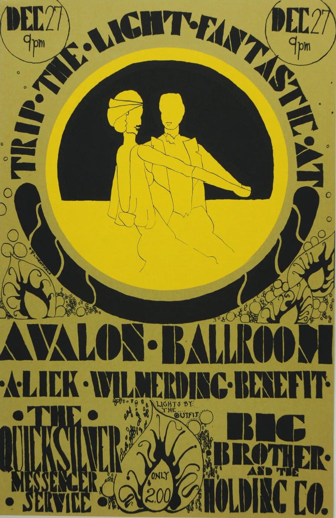 Quicksilver with Big Brother & The Holding Co Avalon Ballroom 1966 Concert Poster