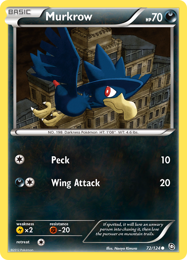 Murkrow (72/124) - Dragons Exalted Pokémon Card