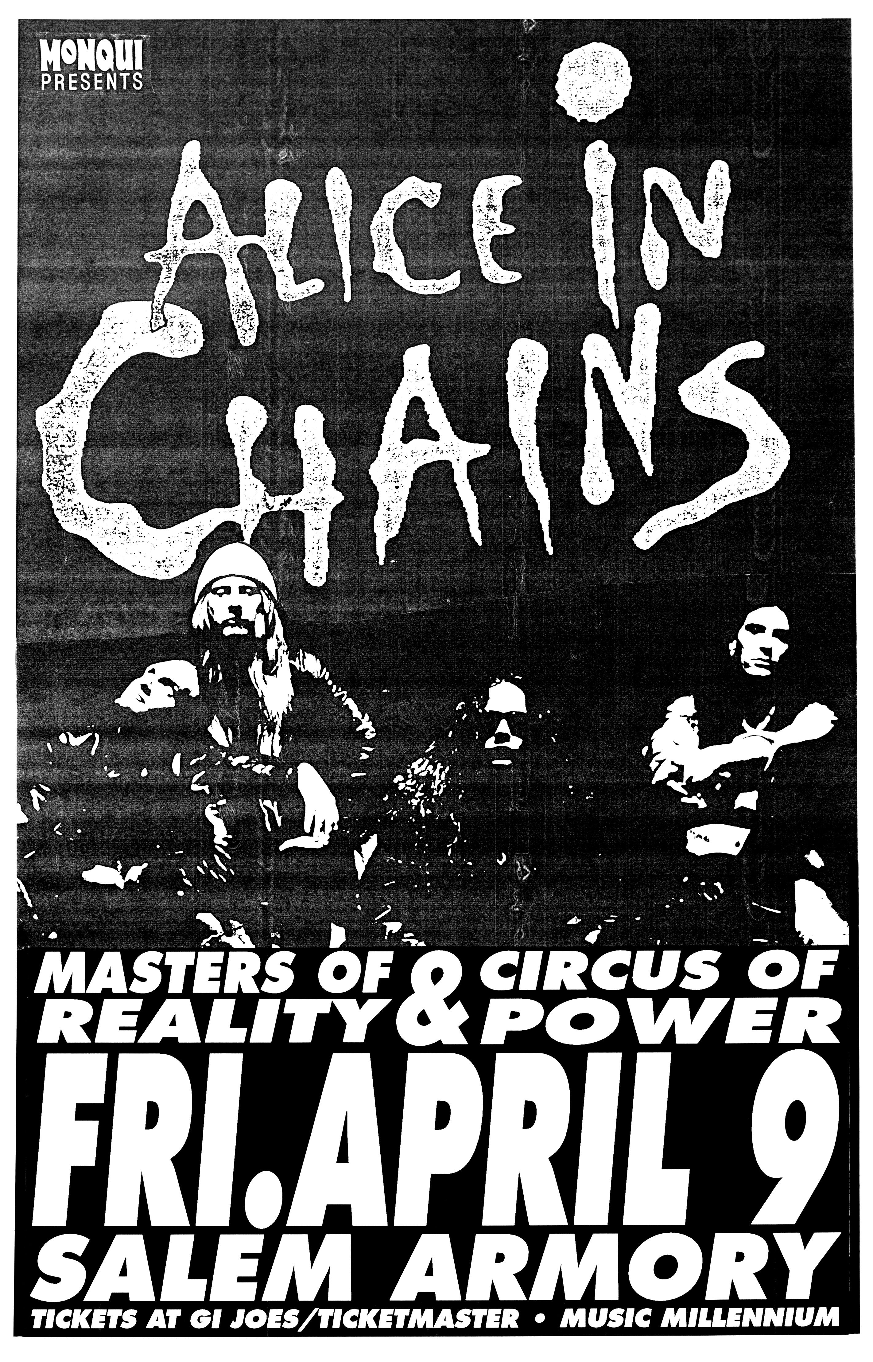 MXP-145.11 Alice In Chains 1993 Salem Armory  Apr 9 Concert Poster
