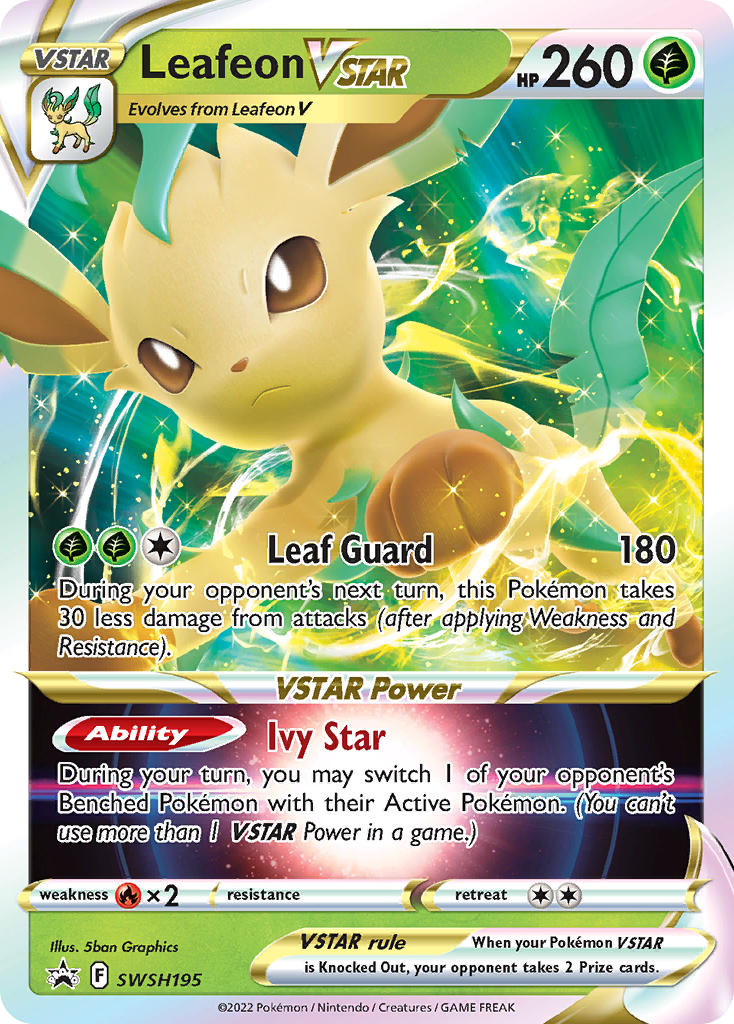 Leafeon VSTAR (SWSH195) - SWSH Black Star Promos Pokémon Card