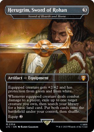 Sword of Hearth and Home (Herugrim, Sword of Rohan) (The Lord of the Rings Commander Decks) Trading Card