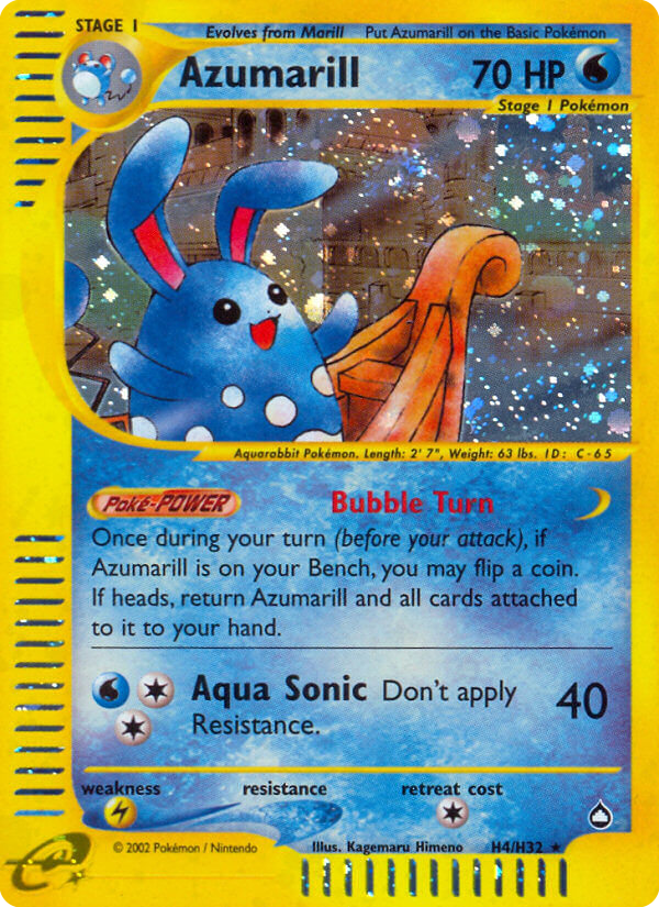 Azumarill (H4) - Aquapolis Pokémon Card