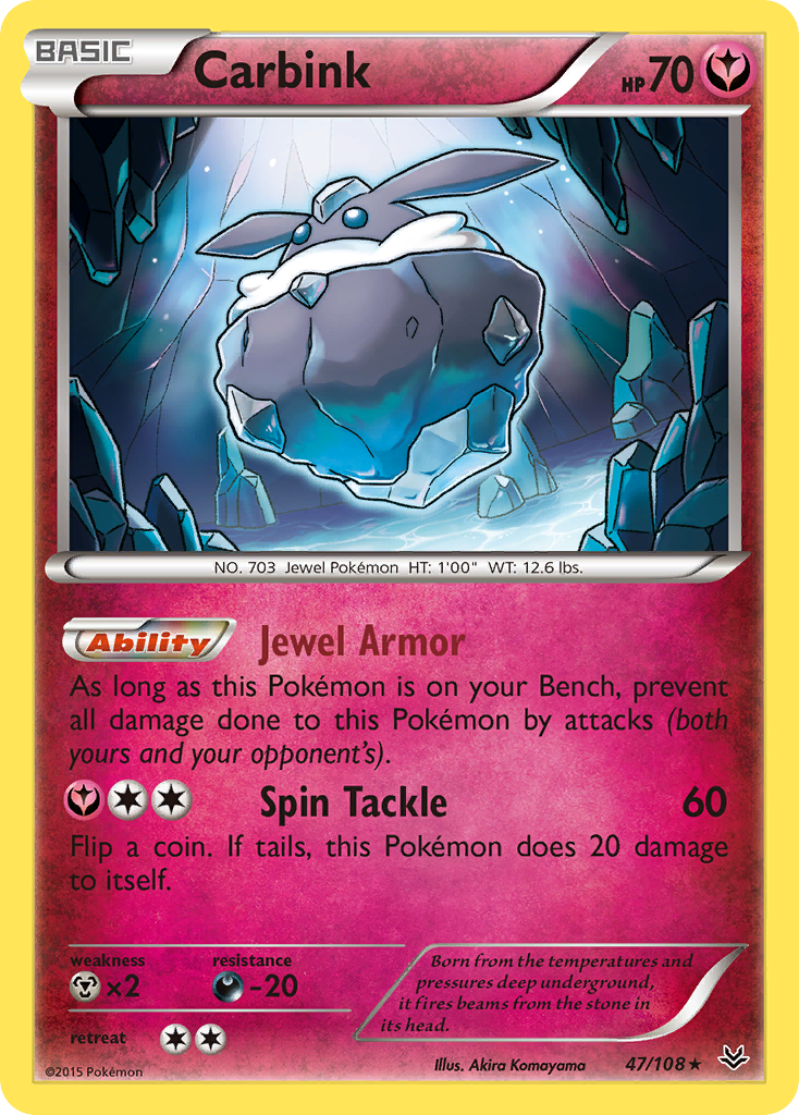 Carbink (47/108) - Roaring Skies Pokémon Card