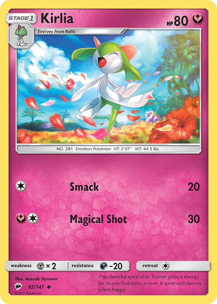 Kirlia (92/147) - Burning Shadows Pokémon Card