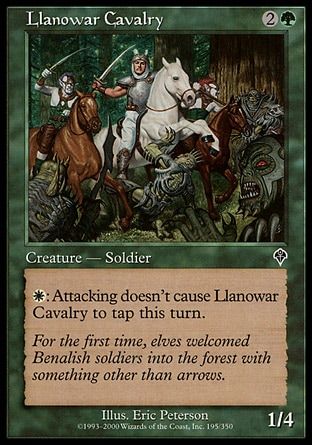 Llanowar Cavalry (Invasion) Trading Card