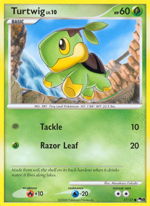 Turtwig (17/17) - POP Series 8 Pokémon Card